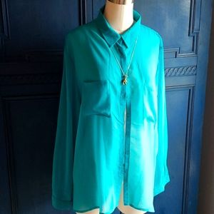 Forever 21 Sheer Blouse in 2X PLUS